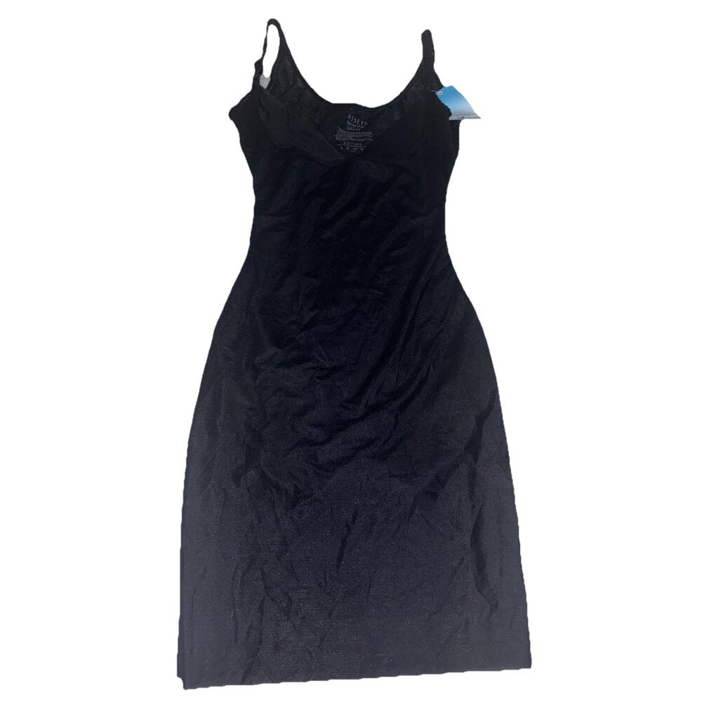 Assets By Spanx Shapewear Slip Dress Built In Panty A Black New